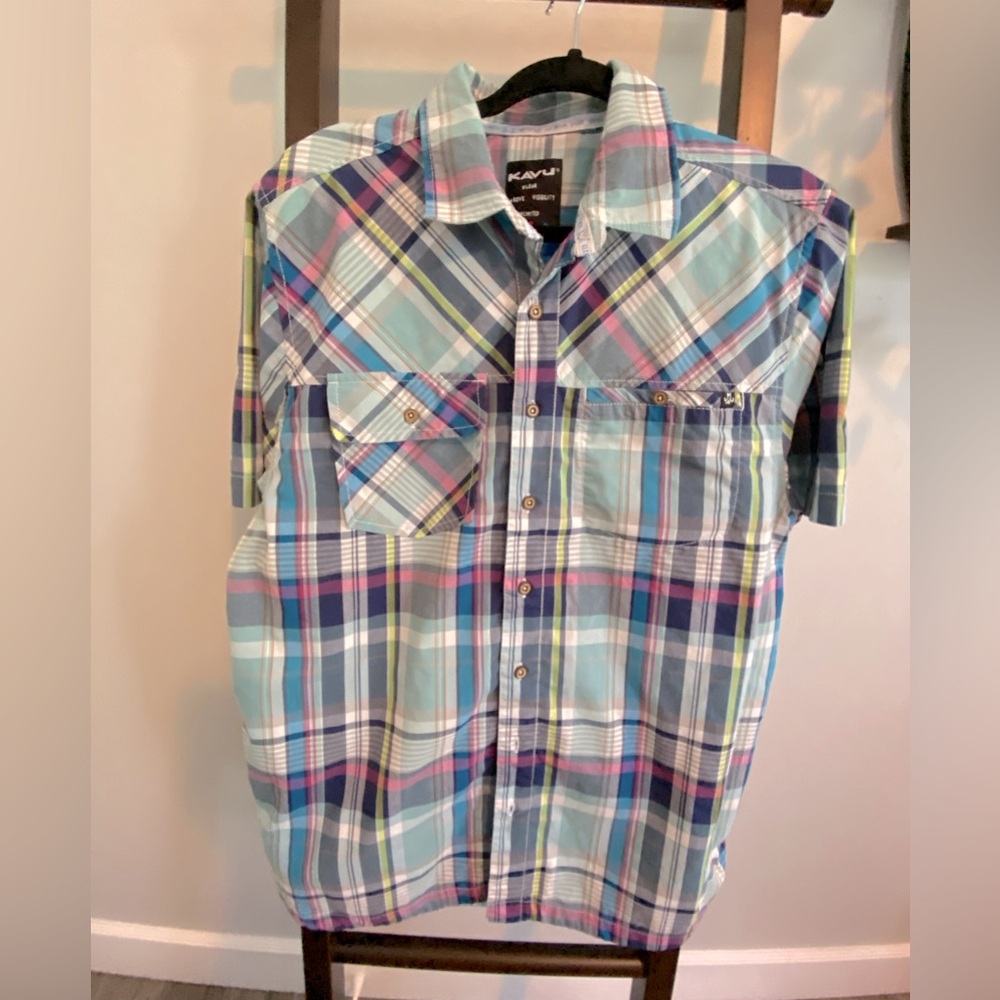 MENS KAVU SHORT SLEEVE BUTTON DOWN